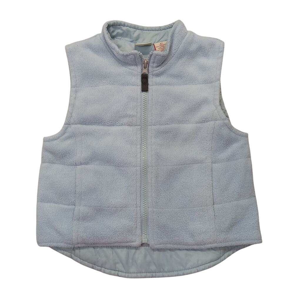 Parisian Fleece Vest Jacket 4T Girls's Sleeveless Full Zip Purple Polyester